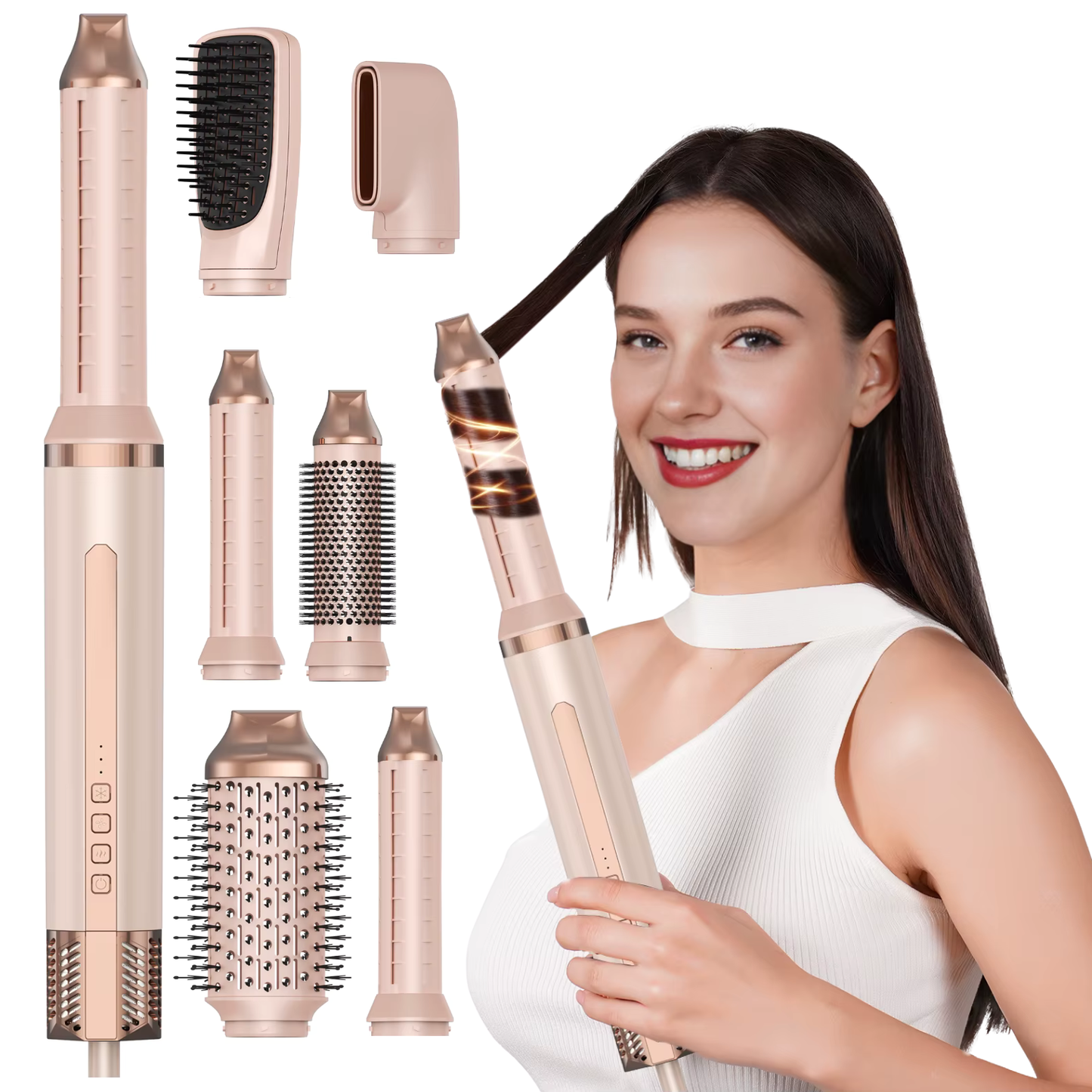 Perie electrică și uscător păr 6in1 TrustTech