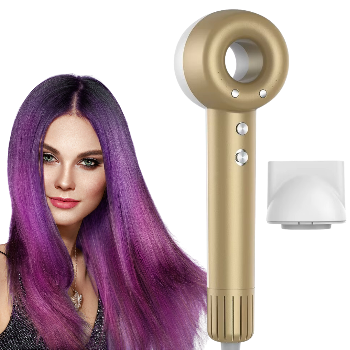 Uscator de par profesional silentios cu ioni negativi de la TrustTech Anti-Frizz