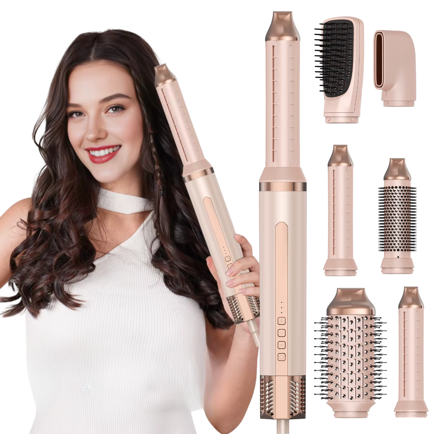 Perie electrică și uscător păr 6in1 TrustTech