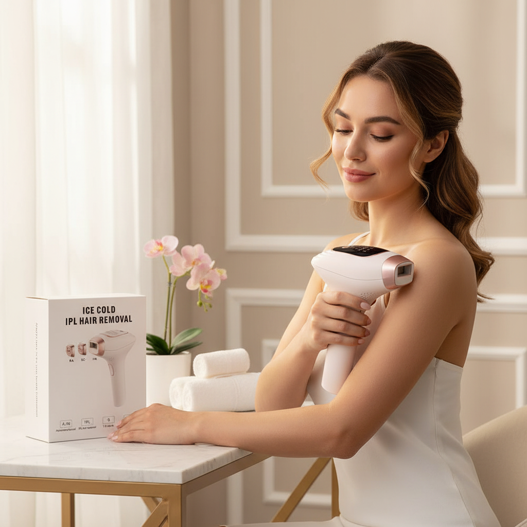 Epilator IPL TrustTech 3 Moduri Epilare Definitiva -Rejuvenare-Reducere Acnee, Racire cu gheata