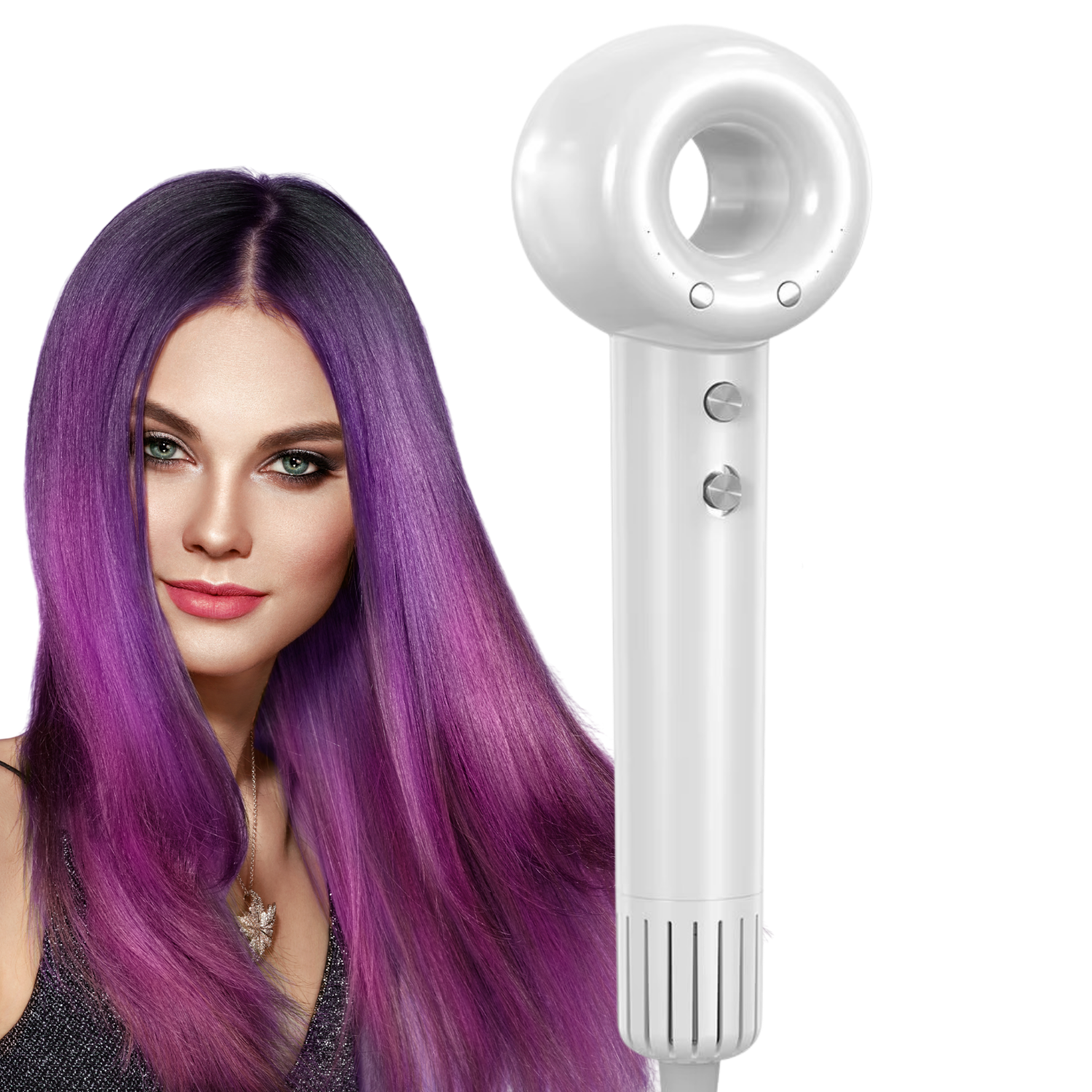Uscator de par profesional silentios cu ioni negativi de la TrustTech Anti-Frizz