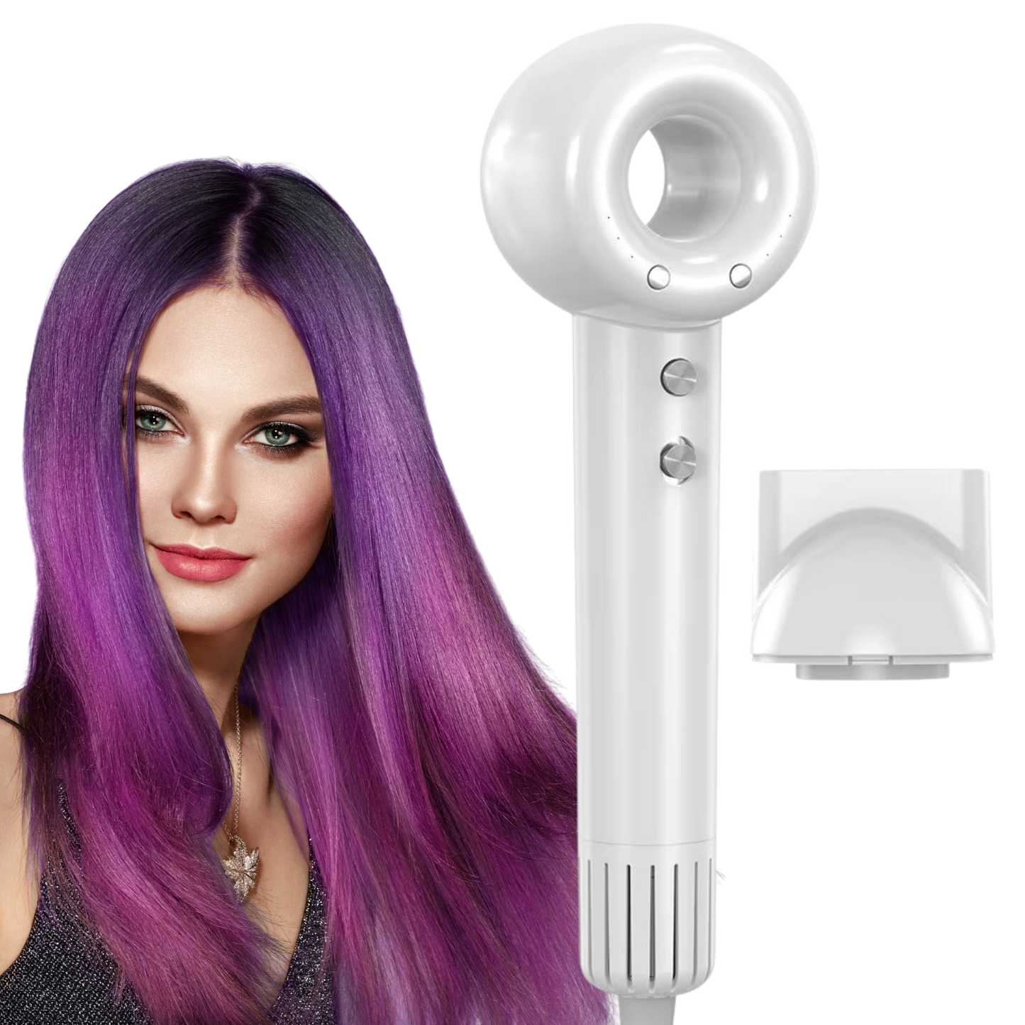 Uscator de par profesional silentios cu ioni negativi de la TrustTech Anti-Frizz