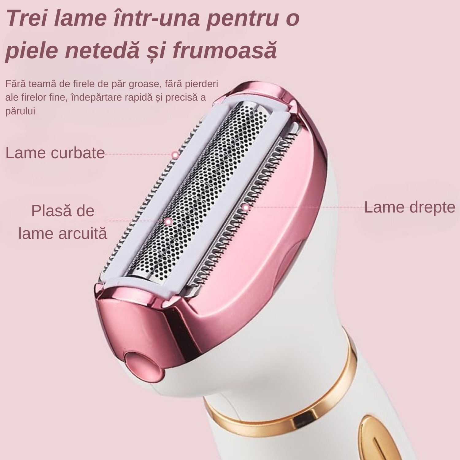 Aparat de Ras Electric TrustTech Femei, Epilator Corporal Umed / Uscat