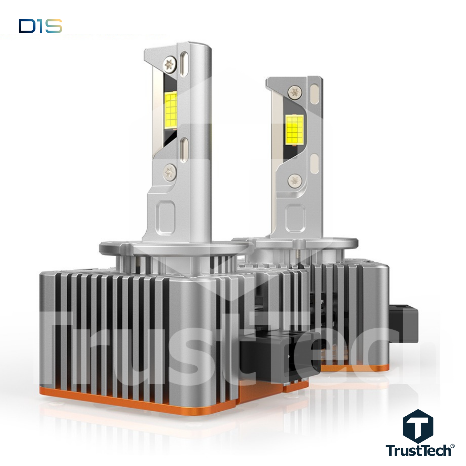 Bec LED Far Auto TrustTech D1S, 110W, 20000 lm, SET 2buc. 6500K, Canbus, 12-32V, Racire Avansata cu ventilator Silentios
