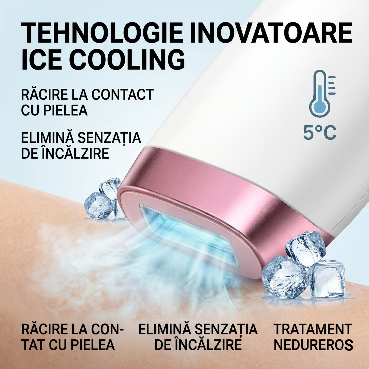 Epilator IPL TrustTech Ice Cooling  epilare definitiva fara durere
