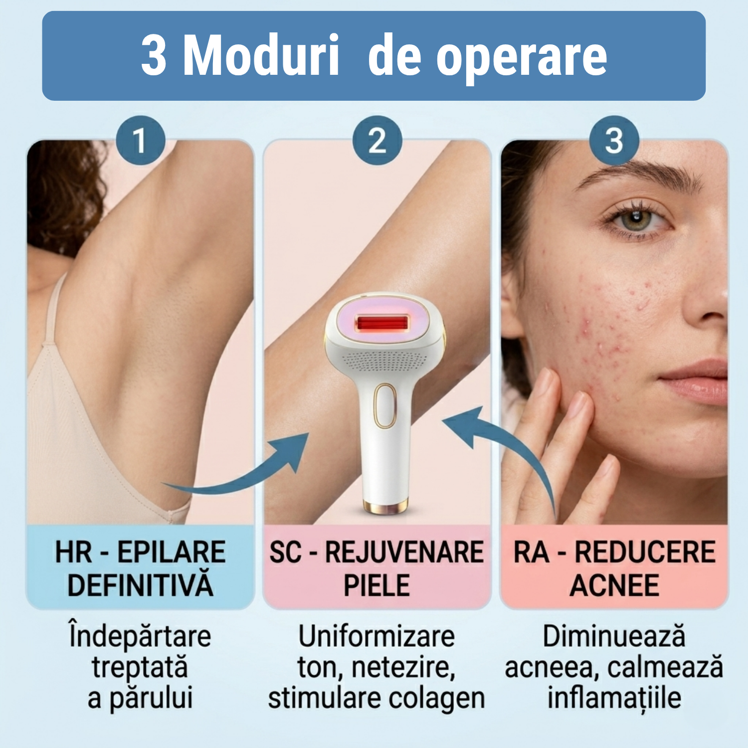 Epilator IPL TrustTech Ice Cooling  epilare definitiva fara durere