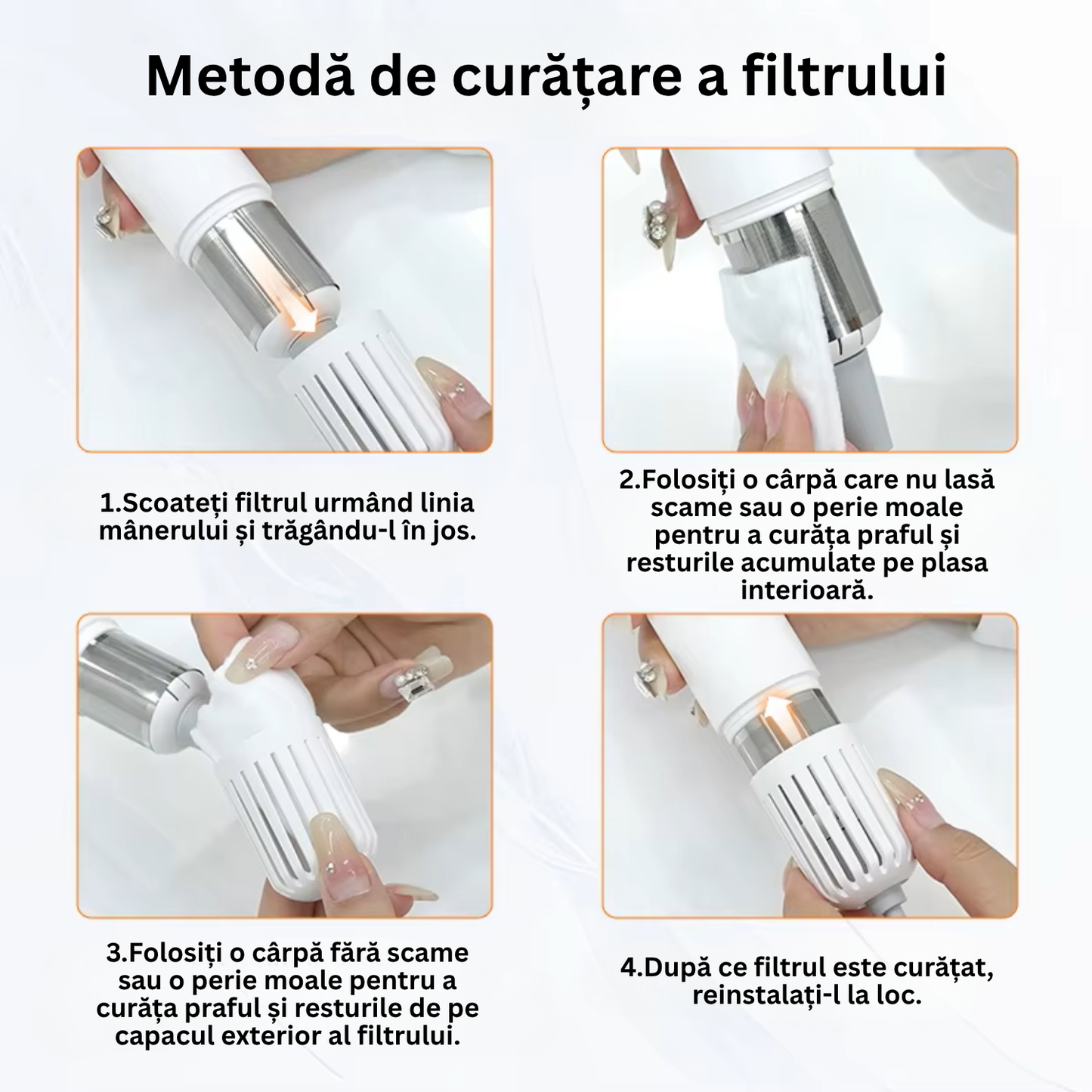 Uscator de par profesional silentios cu ioni negativi de la TrustTech Anti-Frizz