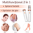 Miniepilator si Shaver TrustTech 2 in 1, mini epilator facial si corporal, pentru puf facial, zona bikinilor, brate, picioare si retusuri rapide 2 capete, IPX7 waterproof, reincarcabil USB Type-C, 350mAh, 60 min autonomie, Alb