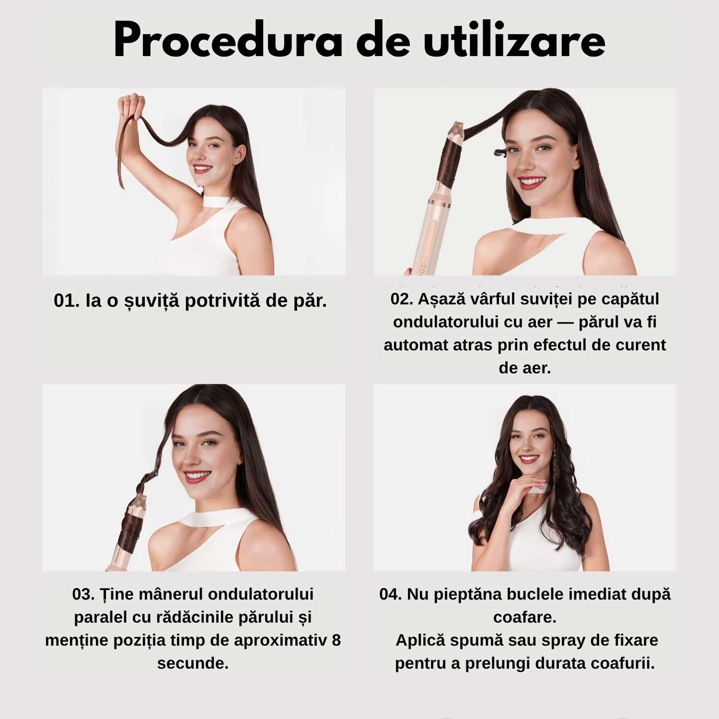 Perie electrică și uscător păr 6in1 TrustTech