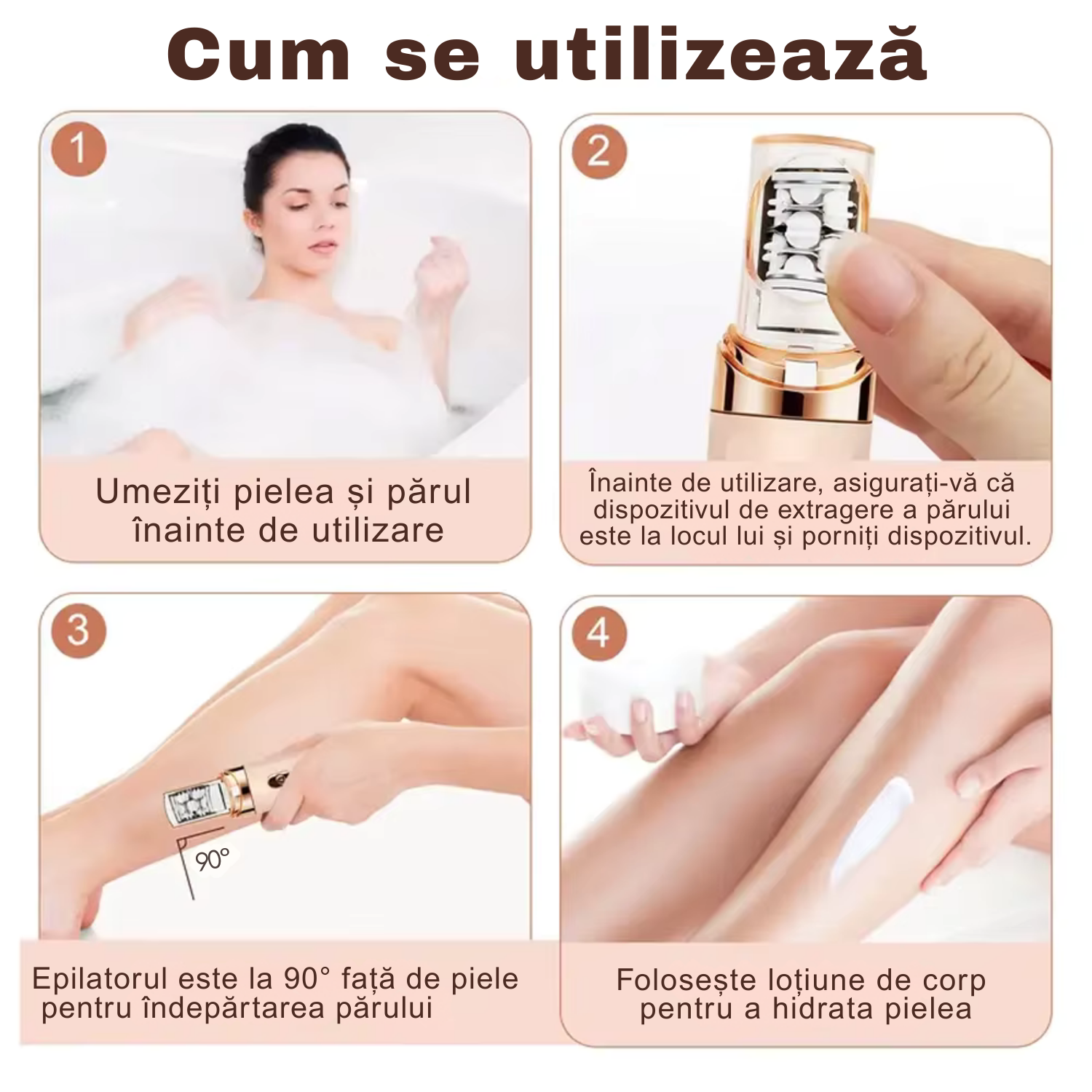 Miniepilator si Shaver TrustTech 2 in 1, mini epilator facial si corporal, pentru puf facial, zona bikinilor, brate, picioare si retusuri rapide 2 capete, IPX7 waterproof, reincarcabil USB Type-C, 350mAh, 60 min autonomie, Alb