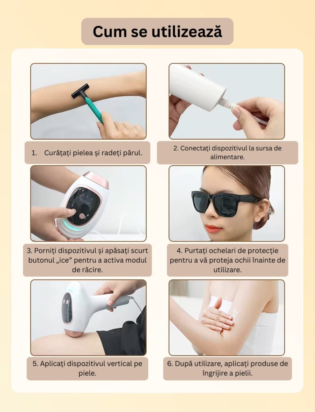 Epilator IPL TrustTech 3 Moduri Epilare Definitiva -Rejuvenare-Reducere Acnee, Racire cu gheata