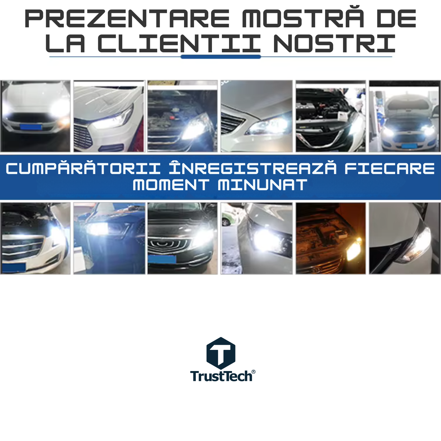 Bec LED Far Auto TrustTech D1S, 110W, 20000 lm, SET 2buc. 6500K, Canbus, 12-32V, Racire Avansata cu ventilator Silentios