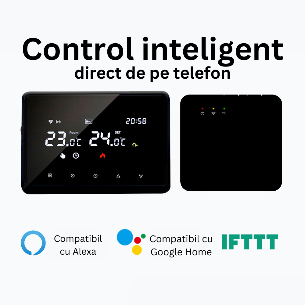 Termostat Inteligent Wireless WiFi TrustTech, Control de pe Telefon