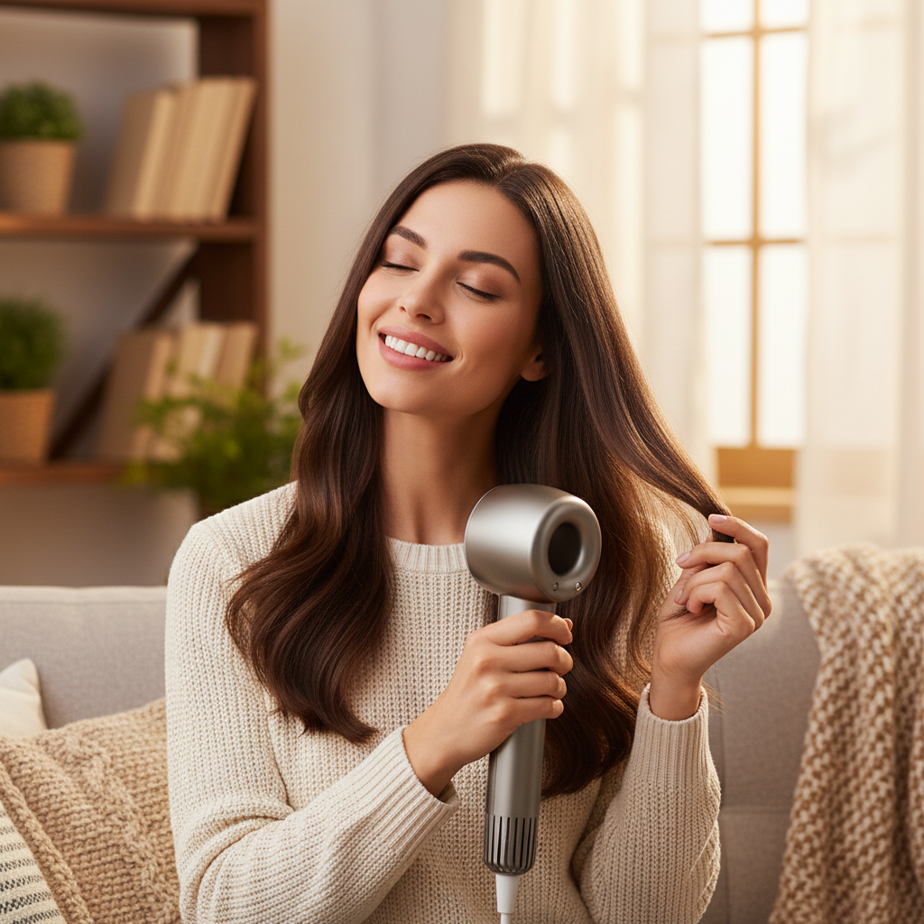 Uscator de par profesional silentios cu ioni negativi de la TrustTech Anti-Frizz