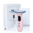 Aparat masaj gat si fata anti-aging HY38 de la TrustTech, lifting & tonifiere, 4 moduri, 3 trepte intensitate, incalzire 40–45°C, lumina LED rosu/albastru/mov, baterie 500mAh, incarcare USB, ABS incarcator inclus