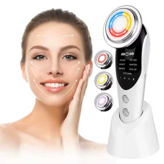 Aparat facial TrustTech 7-in-1 pentru ingrijire si rejuvenare, masaj lifting fata si gat