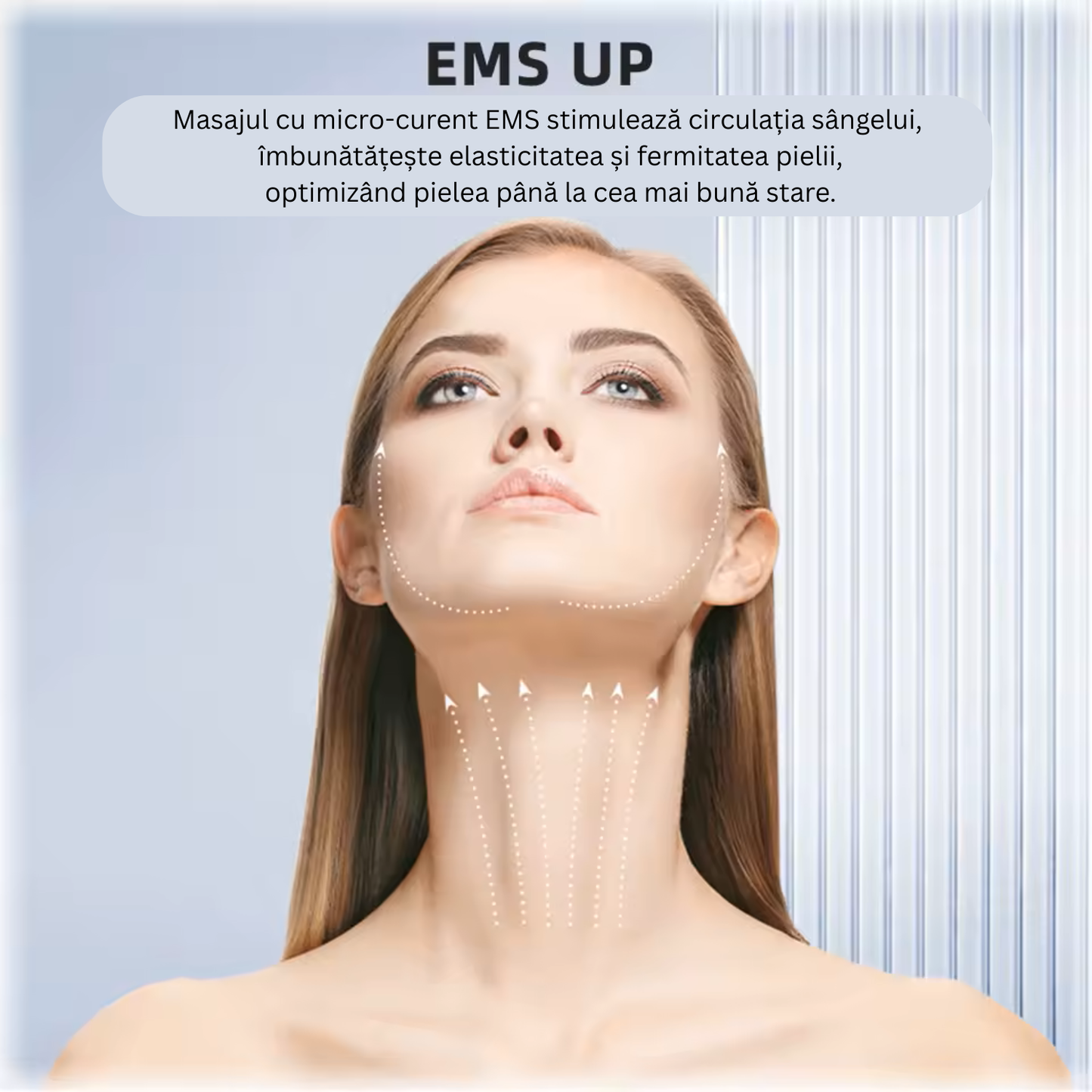 Aparat facial TrustTech 7-in-1 pentru ingrijire si rejuvenare, masaj lifting fata si gat